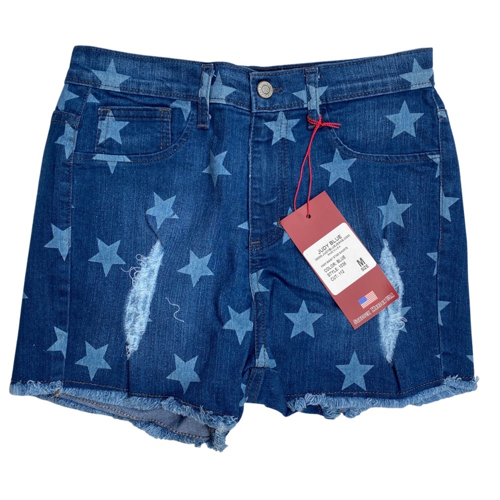 BRAND NEW JUDYBLUE HIGH WAIST STAR SHORTS